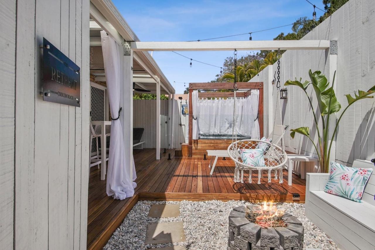 Private Outdoor Spa, Fire Pit - The Retreat Coolum Beach Hotel Exterior photo